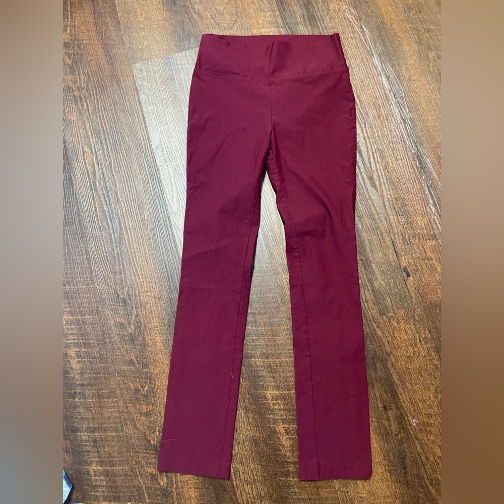 Charlotte Russe Burgundy Trouser Style Leggings Y2K